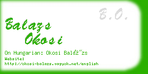 balazs okosi business card